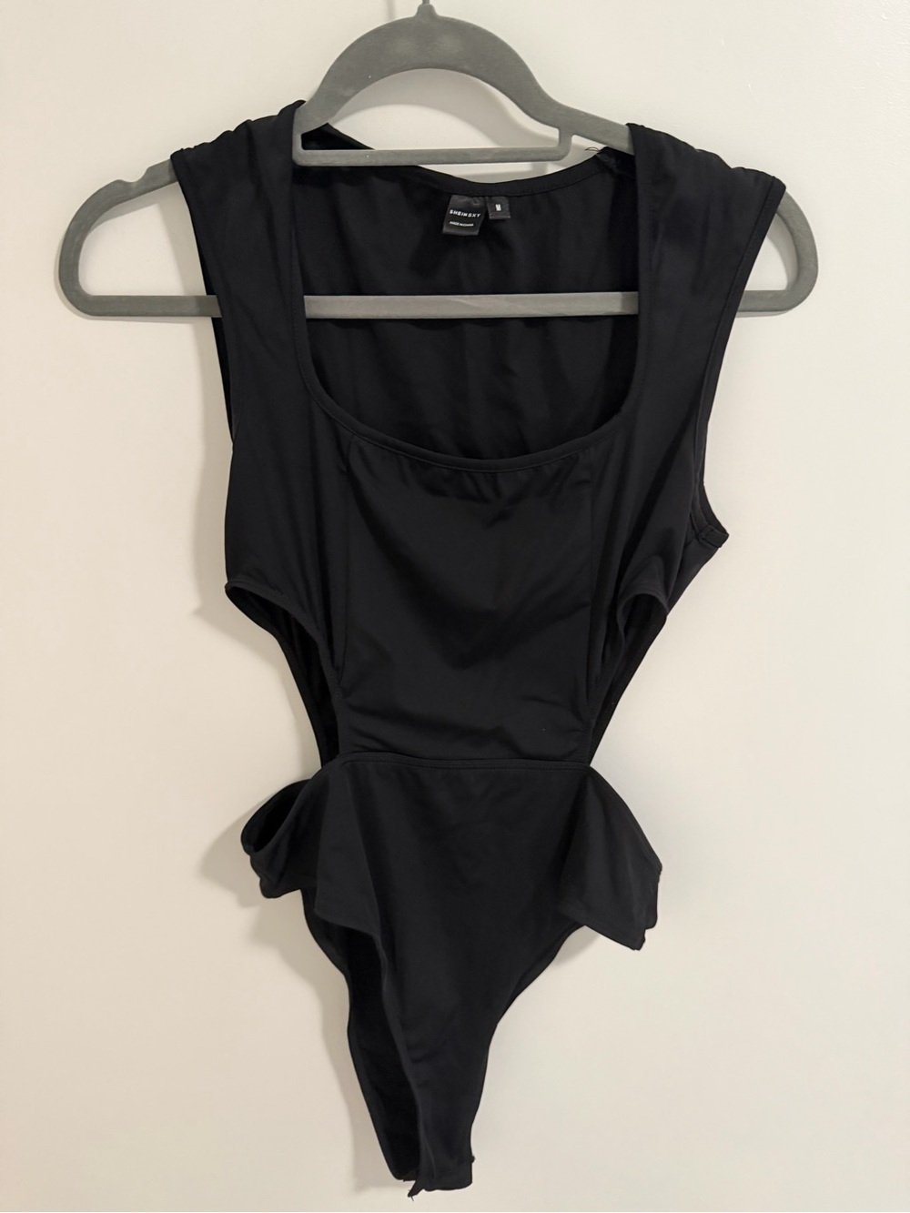 Women’s Black Body Suit with Waist Cut-Outs